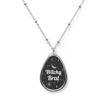Load image into Gallery viewer, Witchy Brat Oval Necklace
