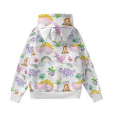 Load image into Gallery viewer, Dino &amp; Rainbow Little Hoodie With Decorative Ears
