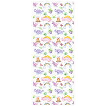 Load image into Gallery viewer, Little Baby Dino &amp; Rainbows Pink Wrapping Paper
