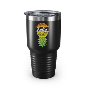 Upside Down Pineapple Personalized with Name Tumbler, 30oz