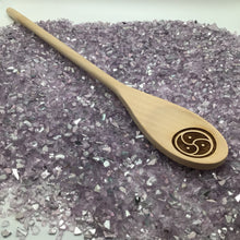 Load image into Gallery viewer, BDSM Triskelion Engraved Wood Spoon, 12 inch length

