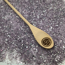 Load image into Gallery viewer, BDSM Triskelion Engraved Wood Spoon, 12 inch length
