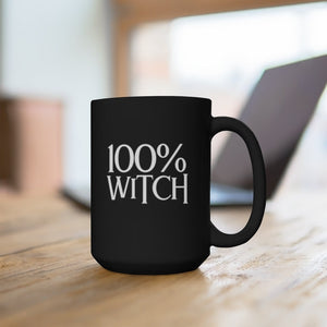 Hello Darkness, 100% Witch Black Mug 15oz