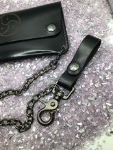 Load image into Gallery viewer, BDSM Triskelion Black Long Trucker Chain Wallet
