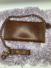 Load image into Gallery viewer, BDSM Triskelion Brown Long Trucker Chain Wallet
