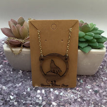 Load image into Gallery viewer, BDSM Primal Wolf Wood Necklace on 18&quot; Chain
