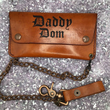 Load image into Gallery viewer, BDSM Daddy Dom Brown Long Trucker Wallet with Chain
