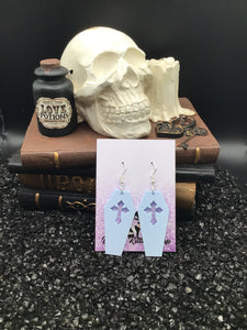 Coffin Baby Blue Pastel Goth Earrings