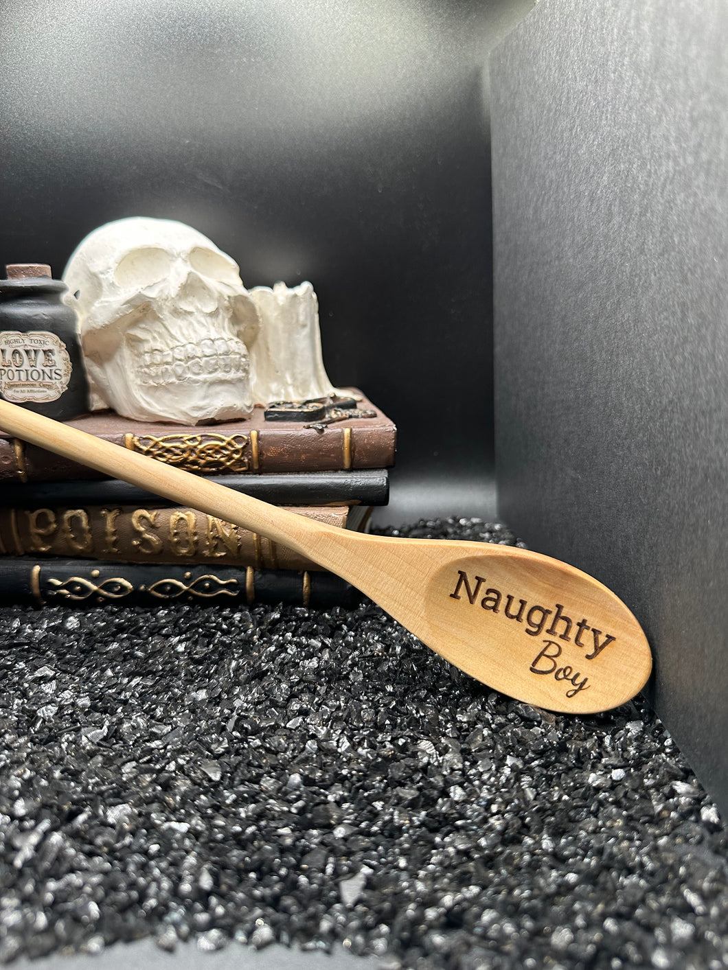 Naughty Boy Engraved Wood Spoon