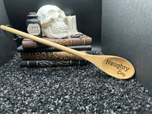 Load image into Gallery viewer, Naughty Boy Engraved Wood Spoon
